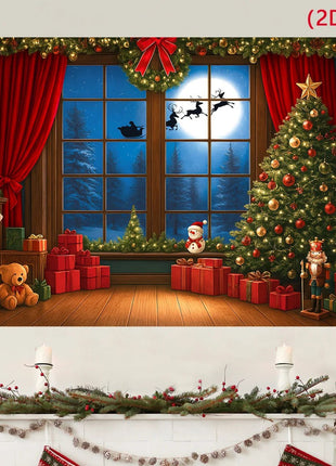 Christmas Tree Backdrop Merry Christmas Decorations Backdrop - MimiStylez