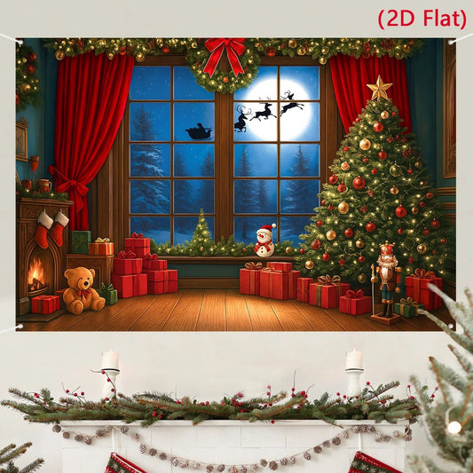 Christmas Tree Backdrop Merry Christmas Decorations Backdrop - MimiStylez