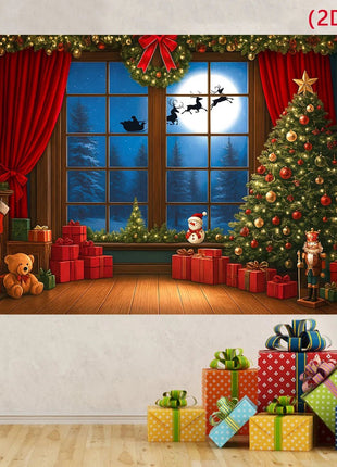 Christmas Tree Backdrop Merry Christmas Decorations Backdrop - MimiStylez