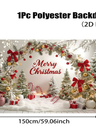 Christmas Tree Backdrop Merry Christmas Decorations Backdrop - MimiStylez