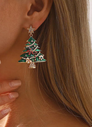 Christmas Tree Dangle Earrings - MimiStylez