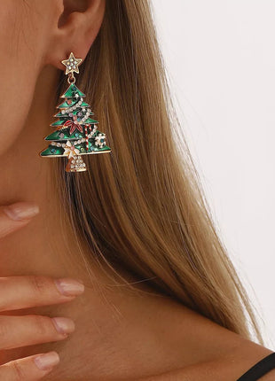 Christmas Tree Dangle Earrings - MimiStylez