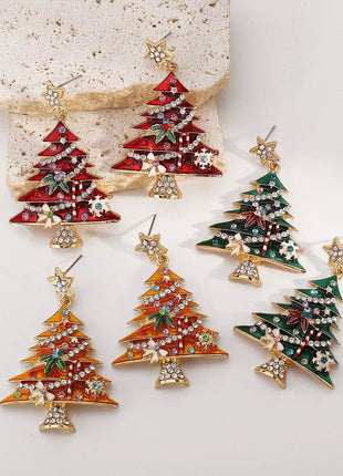 Christmas Tree Dangle Earrings - MimiStylez
