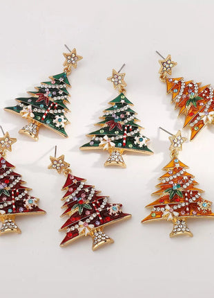 Christmas Tree Dangle Earrings - MimiStylez