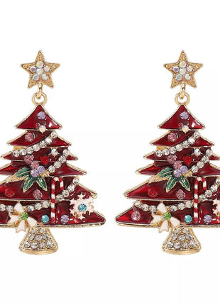 Christmas Tree Dangle Earrings - MimiStylez