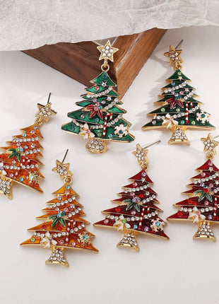 Christmas Tree Dangle Earrings - MimiStylez