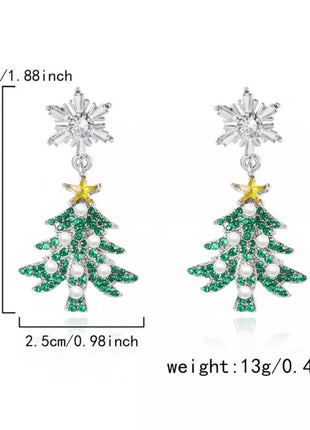 Christmas Tree Drop Earrings - MimiStylez