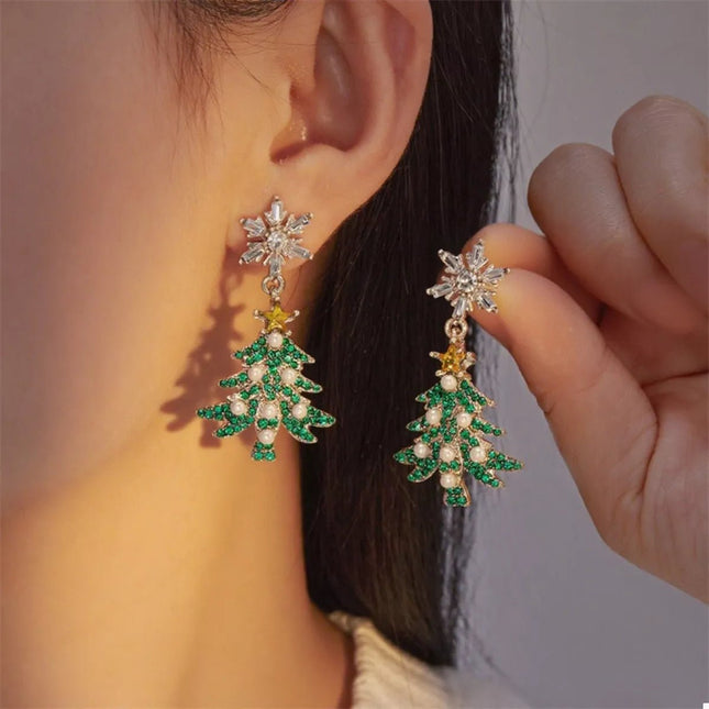 Christmas Tree Drop Earrings - MimiStylez
