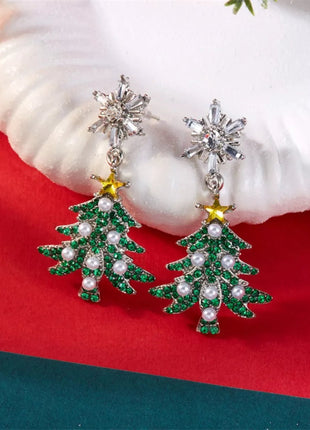 Christmas Tree Drop Earrings - MimiStylez