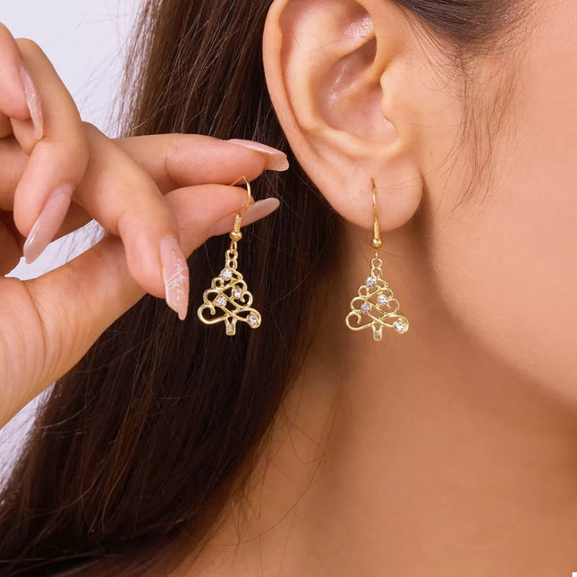 Christmas Tree Shape Dangle Earrings - MimiStylez