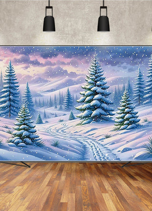 Christmas Trees Custom Backdrop Gift Cabins Yards Backgrounds For Decoration - MimiStylez