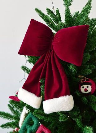 Christmas Velvet Bow Hanging Ornament - MimiStylez