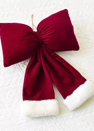 Christmas Velvet Bow Hanging Ornament - MimiStylez