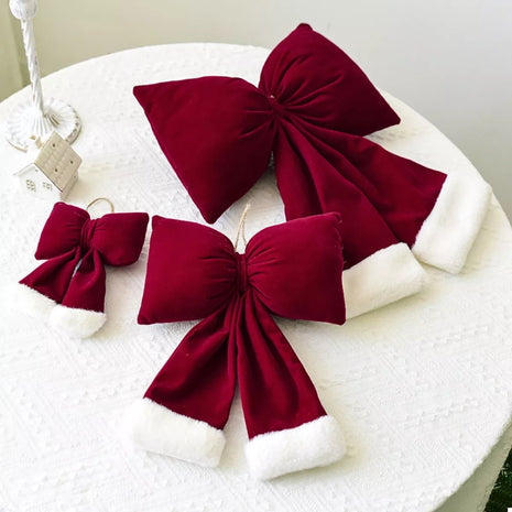 Christmas Velvet Bow Hanging Ornament - MimiStylez