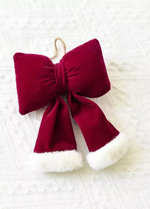 Christmas Velvet Bow Hanging Ornament - MimiStylez
