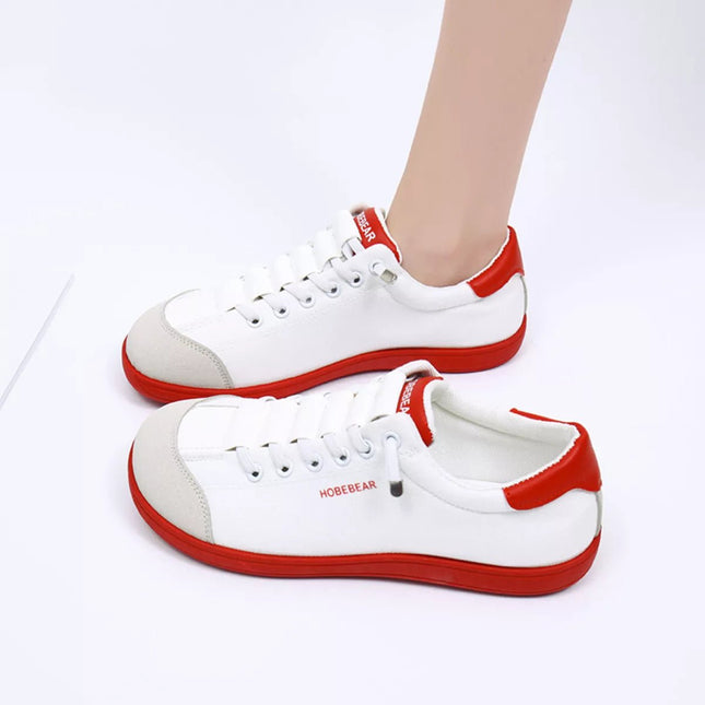 Contrast Lace Up Sneakers - MimiStylez