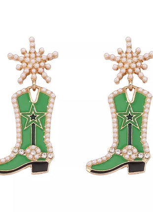 Cowgirl Boot Dangle Earrings - MimiStylez