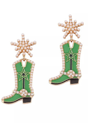 Cowgirl Boot Dangle Earrings - MimiStylez