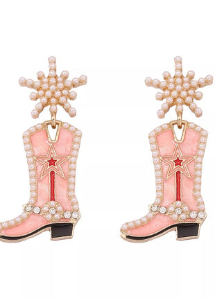 Cowgirl Boot Dangle Earrings - MimiStylez