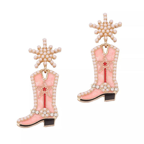 Cowgirl Boot Dangle Earrings - MimiStylez
