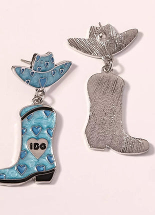 Cowgirl Hat and Boot Dangle Earrings - MimiStylez