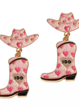 Cowgirl Hat and Boot Dangle Earrings - MimiStylez
