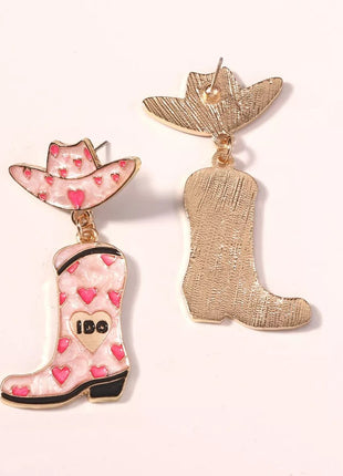 Cowgirl Hat and Boot Dangle Earrings - MimiStylez