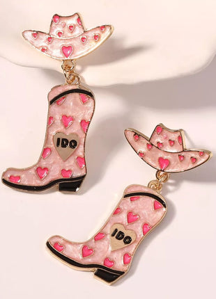 Cowgirl Hat and Boot Dangle Earrings - MimiStylez