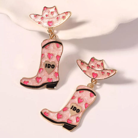 Cowgirl Hat and Boot Dangle Earrings - MimiStylez