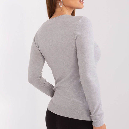 Women’s V-Neck Viscose Sweater - MimiStylez