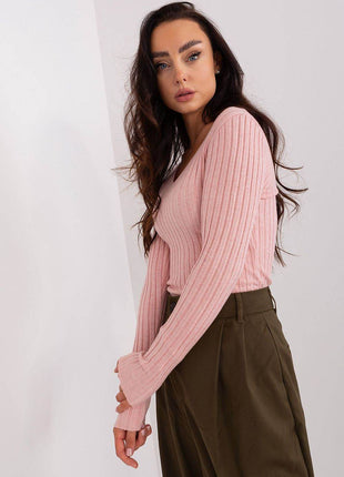 Ribbed V-Neck Sweater – Everyday Comfort with Effortless Style - MimiStylez