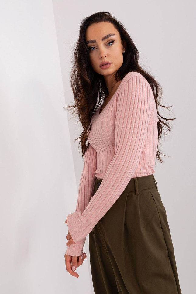 Ribbed V-Neck Sweater – Everyday Comfort with Effortless Style - MimiStylez
