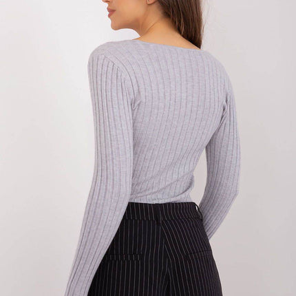 Ribbed Viscose V-Neck Sweater - MimiStylez