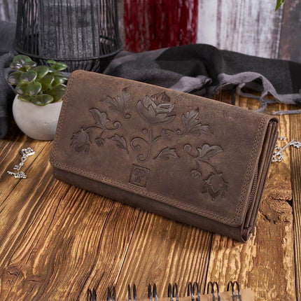 Vintage Floral RFID Women's Wallet with Detachable Organizer - MimiStylez
