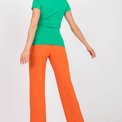 Fitted Cotton Blouse with Short Sleeves and Envelope Neckline - MimiStylez