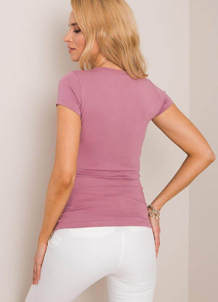 Fitted Cotton Blouse with Short Sleeves and Envelope Neckline - MimiStylez