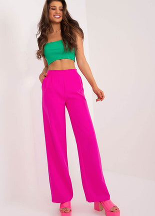 Women’s Elegant High-Waist Unbuttoned Pants – Classic Straight Leg, Side Pockets - MimiStylez