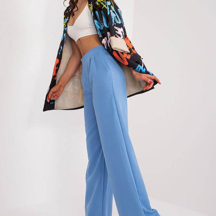 Women’s Elegant High-Waist Unbuttoned Pants – Classic Straight Leg, Side Pockets - MimiStylez