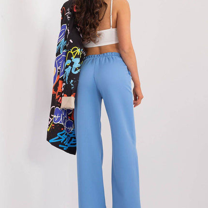 Women’s Elegant High-Waist Unbuttoned Pants – Classic Straight Leg, Side Pockets - MimiStylez