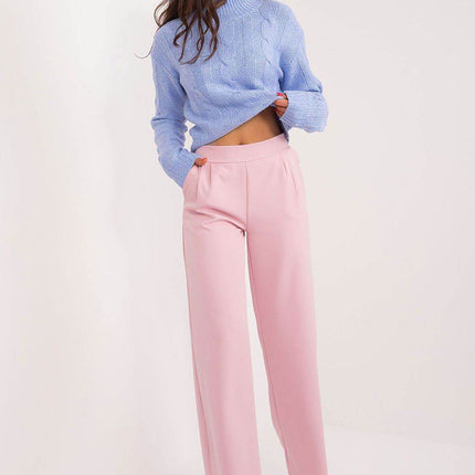 Women’s Elegant High-Waist Unbuttoned Pants – Classic Straight Leg, Side Pockets - MimiStylez
