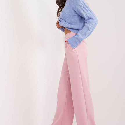 Women’s Elegant High-Waist Unbuttoned Pants – Classic Straight Leg, Side Pockets - MimiStylez