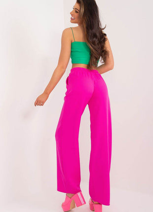 Women’s Elegant High-Waist Unbuttoned Pants – Classic Straight Leg, Side Pockets - MimiStylez