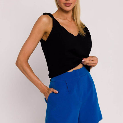 Padded Summer Shorts with Side Pockets and Waistband Tabs - MimiStylez