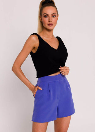 Padded Summer Shorts with Side Pockets and Waistband Tabs - MimiStylez