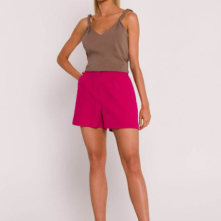 Padded Summer Shorts with Side Pockets and Waistband Tabs - MimiStylez
