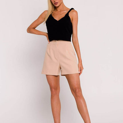 Padded Summer Shorts with Side Pockets and Waistband Tabs - MimiStylez