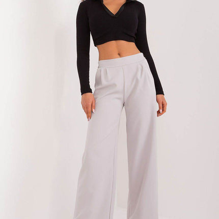 Women’s Elegant High-Waist Unbuttoned Pants – Classic Straight Leg, Side Pockets - MimiStylez