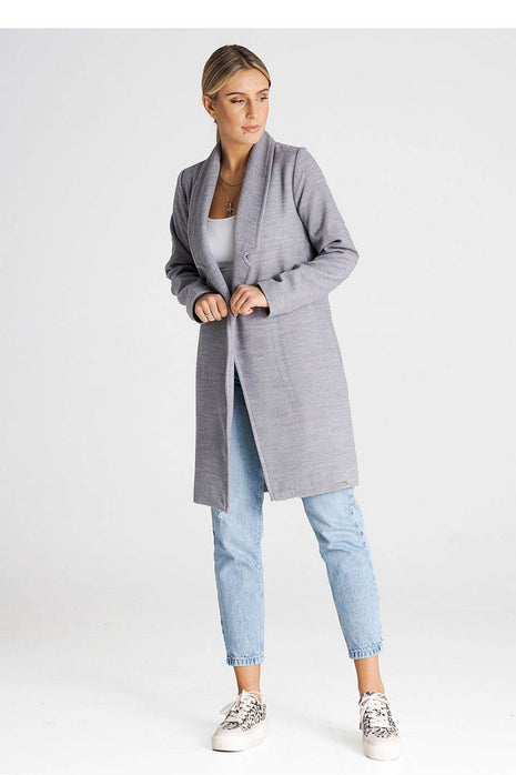 Versatile Open-Front Coat with Large Lined Collar & Optional Belt – Side Pockets - MimiStylez