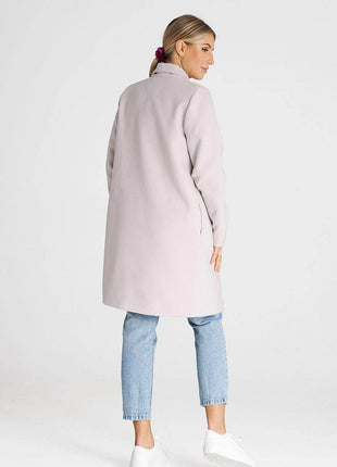 Versatile Open-Front Coat with Large Lined Collar & Optional Belt – Side Pockets - MimiStylez