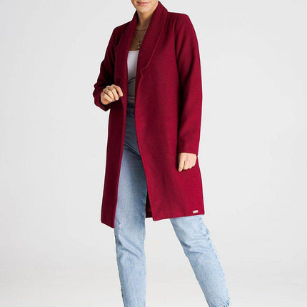 Versatile Open-Front Coat with Large Lined Collar & Optional Belt – Side Pockets - MimiStylez